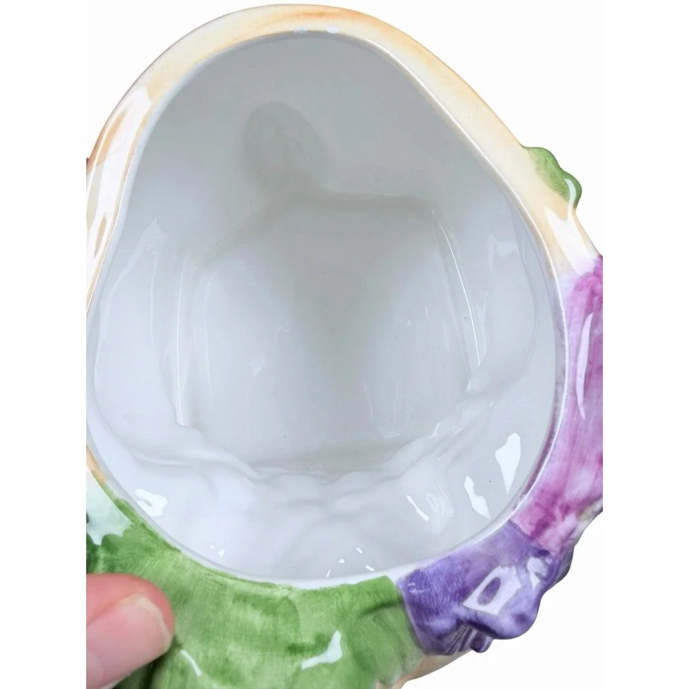 Harry & David Easter Bunny Cookie Jar Floral Rabbit Ceramic‎ Canister Spring
